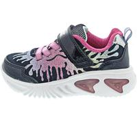 Geox Women's J Assister Girl C Sneaker, Navy Multicoloured, 12.5 UK