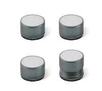 Geoyien 4 Pièces Pied Reglable pour Meuble, Métal Pied de Meuble Reglable, Rehausseurs de Table Auto-adhésifs, pour Chaise, TV, Canapés, Armoires (Gris, S)