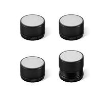 Geoyien 4 Pièces Pied Reglable pour Meuble, Métal Pied de Meuble Reglable, Rehausseurs de Table Auto-adhésifs, pour Chaise, TV, Canapés, Armoires (Noir, S)