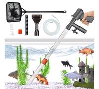 Geoyien Aspirateur Aquarium, Nettoyeur Aquarium, Accessoires Aquarium, Echangeur deau pour Aquarium, Tuyau déchange deau Semi-Automatique, Commande pneumatique, kit de Nettoyage Multifonctionnel