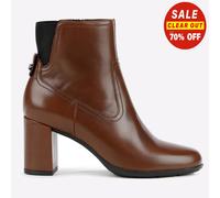Geoz Nouvelle Annya Bottes En Cuir À Glissière Pour Femmes Marron
