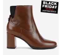 Geoz Nouvelle Annya Bottes En Cuir À Glissière Pour Femmes Marron