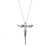 Gepardini Collier archange avec cristal de Swarovski I fait main I Collier pour femme 60 cm, 60 cm, Argent sterling, Swarovski