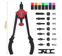 Professionnel Rivets Pince Noix Kit M3 M4 M5 M6 M8 M10 M12 Zugstückpaare 350 MM
