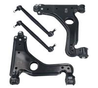 GEPCO Lot de 2 bras de suspension avec 2 barres de couplage avant, compatibles avec Opel Astra G H Zafira A B Meriva B avec rotule de suspension et douilles