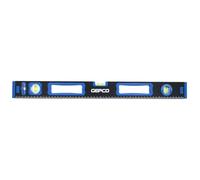 GEPCO Niveau à bulle industriel 60 80 120 200 cm en aluminium 0,8 mm Balance de mesure Balance de chantier 3 fioles Règle 2 poignées Tolérance de mesure magnétique : 0,5 mm/m 60 cm