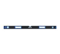GEPCO Niveau à bulle industriel 60 80 120 200 cm en aluminium 0,8 mm Balance de mesure Balance de chantier 3 fioles Règle 2 poignées Tolérance de mesure magnétique : 0,5 mm/m 120 cm