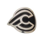 Gepinke Autocollants de vélo en alliage d'aluminium souple pour VTT, BMX, cadre avant pliable, accessoires de cyclisme, emblème tube à monter soi-même (CIN-elli.(noir))