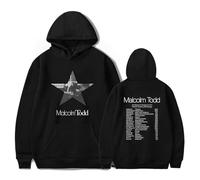 GEPLUM Sweat À Capuche Malcolm Todd Tour Imprimé en 2D Sweat-Shirt Unisexe Oversize À Manches Longues Vintage Hoodie pour Femmes Et Hommes XXS-4XL-Black||l