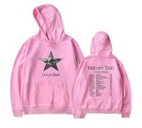 GEPLUM Sweat À Capuche Malcolm Todd Tour Imprimé en 2D Sweat-Shirt Unisexe Oversize À Manches Longues Vintage Hoodie pour Femmes Et Hommes XXS-4XL-Pink||x_l
