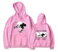 GEPLUM Sweat À Capuche Malcolm Todd Tour Sweat-Shirt À Manches Longues Vintage Unisexe Oversize Pull À Capuche pour Femmes Et Hommes XXS-4XL-Pink||x_l