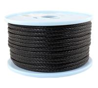 Gepotex Corde tressée Dyneema en Dyneema - Diamètre 4 mm - 50 m - Noir, Ø 4mm