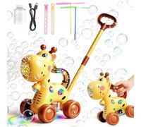 GEPROSMA Machine a Bulles pour Enfant,USB C Rechargeable Pistolet a Bulle de Savon Automatique, Produit Tondeuse à Bulles,Jeux Exterieur Jardin Jouet,Fête Cadeaux d'anniversaire