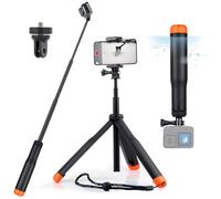Gepuly 9 '' - 27''''''''' Water Stick Stick Stick Floating Hand Grip Tripod pour GoPro Hero 13 12 11 10 9 8 7 6 5 4 3 Fusion Max La plupart des c