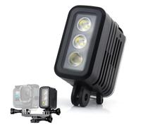 GEPULY Lampe sous-marine de plongée - 450 lm haute puissance 3 modes à intensité variable 50 m étanche LED pour GoPro Hero 13 12 11 10 9 8 7 6 5 4 3+ 3 DJI Osmo Action 3 4 5 Pro 6 AKASO