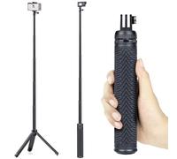GEPULY Perche à Selfie étanche de 86,4 cm pour téléphone GoPro Hero 12 11 10 9 8 7 6 5 4, Fusion, AKASO, SJCAM, caméras numériques DJI Action (3 en 1 : poignée, Perche à Selfie, trépied)