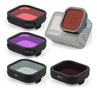 GEPULY Snorkel Filter for GoPro Hero 13 Black Underwater Accessories, 4 Pack Go Pro ND Filter Set CPL/ND16/Red/Magenta Filter Shallow Diving, Neutral Density Circular Polarizer Color Correction