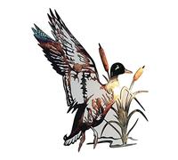 GEQIAN Stickers muraux décoratifs en forme de colvert solitaire, chasse et pêche à la truite - Décoration murale en métal en forme d'animal