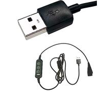 GEQUDIO Câble supplémentaire avec USB pour PC, Mac, ordinateur portable, avec contrôle audio, seul Câble (sans casque)