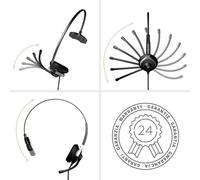 GEQUDIO Casque 1 oreille pour Unify avec câble