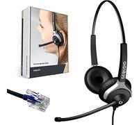 GEQUDIO Casque Filaire Compatible avec téléphones Cisco avec Embout RJ - Câble de raccordement Inclus - Très léger: 80g