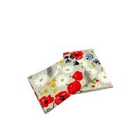 Ger3as Lot de 2 torchons de cuisine Gourmet en lin/coton 50 x 70 cm en lin mélangé délavé Jacquard ou imprimé (coquelicot)