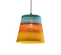 GERAGUR Abat-Jour Tissé en Osier Panier Luminaire Éclairage Suspendu d'art en Rotin Éclairage Intérieur Suspension Décorative en Rotin De Bambou Plafonnier Suspendu Lustre en Osier