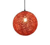 GERAGUR Lustre en Rotin Lampe À Suspension Vintage Tissée À La Main Luminaire Suspendu D'éclairage De Plafond Tissé en Osier Style Sud-est Asiatique pour Salon Chambre Café Salon De Thé