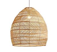 GERAGUR Suspension en Rotin Tressé, Lampes Suspendues Minimalistes pour Îlot De Cuisine Luminaires Suspendus De Plafond De Décor De Salle À Manger De Ferme Lustre De Salon E26