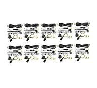 GERALD Lot de 10 adaptateurs pour carte graphique Pci-E X1 vers PCie X16 - Câble d'extension à 6 broches - VER010-X - Blanc