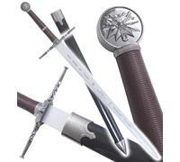 Geralt de RIV Epee en Bois Sorceleur Replique Epee Wolf Sabre + Fourreau en ABS