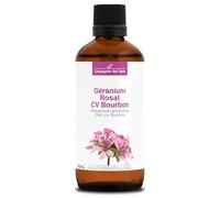 GÉRANIUM ROSAT CV BOURBON BIO - 100mL - Huile Essentielle de Qualité Premium - 100% Pure, Naturelle, garantie ChromaCert® - Chémotypée & Intégrale