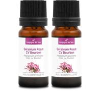 GÉRANIUM ROSAT CV BOURBON BIO - 10mL - Huile Essentielle de Qualité Premium - 100% Pure, Naturelle, garantie ChromaCert® - Chémotypée & Intégrale (Lot de 2)