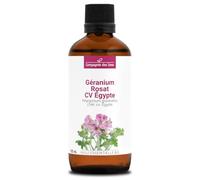 GÉRANIUM ROSAT CV EGYPTE BIO - 100mL - Huile Essentielle de Qualité Premium - 100% Pure, Naturelle, garantie ChromaCert® - Chémotypée & Intégrale