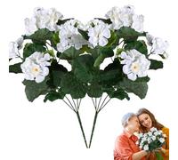 Géraniums artificiels, géraniums artificiels 2 ensembles, décoration de table décorative et nobles accessoires de maison pour la conception d'autruches à la main artistique Créer ce salon, chambre à