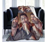 Gerard Actor Butler Couverture imprimée légère et super douce en micro polaire pour canapé, lit, salon, canapé, chaise - Noir