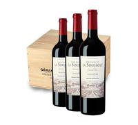 Gérard Bertrand Château de la Soujeole Grand Vin Rouge | Cabernet Franc/Merlot/Malbec | AOP Malepère Sec | Avec Caisse Bois (6 x 0.75 l)