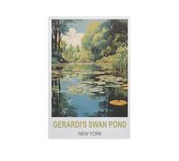 Gerardi's Swan Pond New York，Jigsaw Puzzles 1000 Pieces for Adults, Classic Puzzle Kids Puzzle Challenging and Difficult Puzzles for Adults and Teens（50x70cm）-FU14