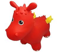 GERARDO'S My First Jumpy Dragon Rouge - Trampoline - Voiturette - Enfant - Inclut Pompe - Rouge - 1 Joueur - Caoutchouc - Pas de Piles Requises - Manuel - Ride on