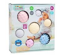 GERARDO'S My First Sensory Ball Set de 7 jouets assortis (7 balles pour bébé - 2 pièces ont le même design, les autres sont tous différents