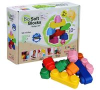 GERARDO'S Parcours Motricité Bébé, Blocs De Construction Souples, Jouets Éducatifs pour Bébés 6 Mois et Plus, Multicolore Grosse Brique De Construction, Jouet Enfant 2 Ans et 3 Ans (10 Blocs Souples)