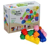 GERARDO'S Parcours Motricité Bébé, Blocs De Construction Souples, Jouets Éducatifs pour Bébés 6 Mois et Plus, Multicolore Grosse Brique De Construction, Jouet Enfant 2 Ans et 3 Ans (21 Blocs Souples)