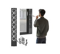 GERAZAHO Extracteur d'air Vertical pour fenêtre (39-189 cm), extracteur d'air rétractable pour Porte et fenêtre 10 cm, Amovible, pour Chambres, salles de Jeux, Toilettes 81~91cm