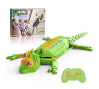 Gerbala Gecko Radiocommandé, Lezard Télécommandé Jouet Qui Escalade Murs et Plafonds, Lezard Qui Grimpe au Mur avec Yeux LED Lumineux, des Mouvements Réalistes, Cadeau pour Garçons et Filles 3+ Ans