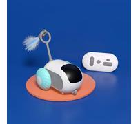 Gerbala Jouet Chat Interactif, Souris avec Télécommande, Jouet Souris électrique 2 Modes Rechargeable USB, Jouet Intelligent pour Chat (Bleu)