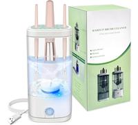 Gerbala Machine électrique de Nettoyage de Pinceaux de Maquillage, Laveuse et Support de Pinceaux de Maquillage à Rotation Automatique 2025 pour Pinceaux de Nettoyage en Profondeur pour Femmes (gris)