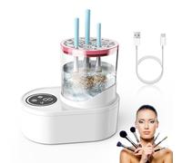 Gerbala Nettoyeur Pinceau Maquillage, 2-in-1 Lave Pinceaux Maquillage Électrique, Portable Automatique, Alimenté par USB, Nettoyage Efficace, pour Pinceaux Cosmétiques de Toutes Tailles