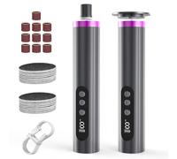 Gerbala Rapeuse Pieds Pedicure Electrique, 2 en 1 Lime pour Pieds Rechargeable avec 30 Tampons de Remplacement 9 Vitesses Râpe Pieds Électrique pour Peau Morte Ponceuse Pieds Soin Pied (Noir)