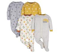 Gerber 4 Pack Sleep 'N Play Footie Dormeuses pour bébés et Tout-Petits Mixte bébé (Lot de 4)