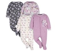 Gerber 4 Pack Sleep 'N Play Footie Dormir pour bébé et Enfant Bébé Fille (Lot de 4)